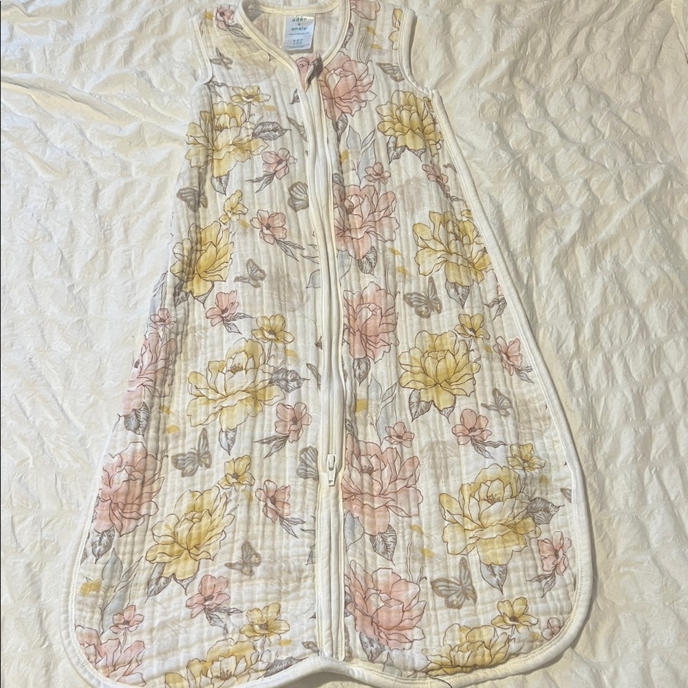 aden + anais Pink and Cream Baby Sleep Sack, 0.5 TOG